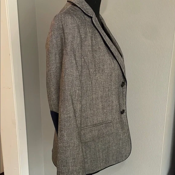 GAP Wool Blend Navy Uniform Academy Blazer with Polka Dot Lining - Picture 4 of 12